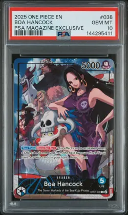 2025 ONE PIECE PROMOS PSA MAGAZINE EXCLUSIVE #038 BOA HANCOCK PSA 10 - Image 1