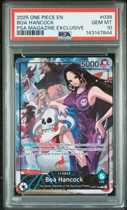 2025 One Piece Promos PSA Magazine Exclusive #038 Boa Hancock PSA 10 - Image 1