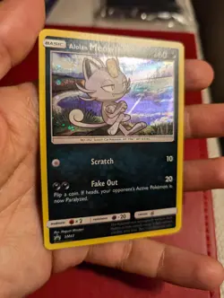 Pokemon - Alolan Meowth Holo - SM43 - Black Star Promo Card Near Mint Condition - Image 3