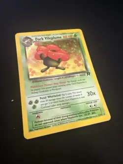 Dark Vileplume Holo 💫SWIRL💫 Team Rocket #13 WOTC NM LP Vintage Pokemon Card - Image 2