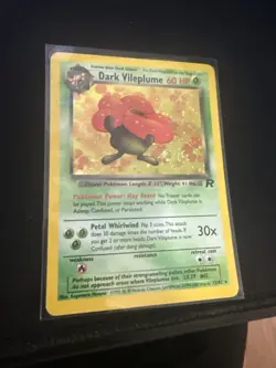 Dark Vileplume Holo 💫SWIRL💫 Team Rocket #13 WOTC NM LP Vintage Pokemon Card - Image 4