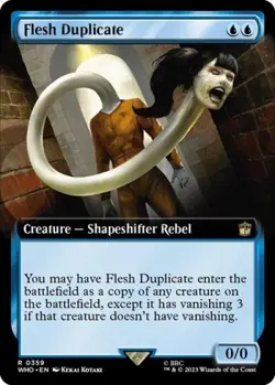 Flesh Duplicate (Extended Art) -Foil Near Mint MTG Universes Beyond: Doctor Who - Image 1
