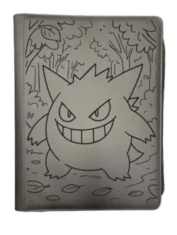 Pokemon Gengar Ringless Trading Card Binder - 1024 CARDS, 16 PP - LASER ENGRAVED - Image 1