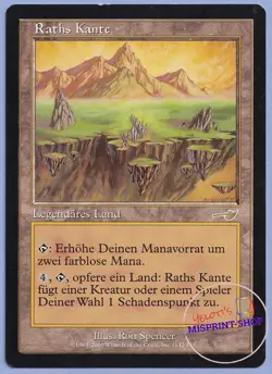 Rath's Edge German MTG MISPRINT. Gives you 2 colorless mana instead of 1 - Image 1