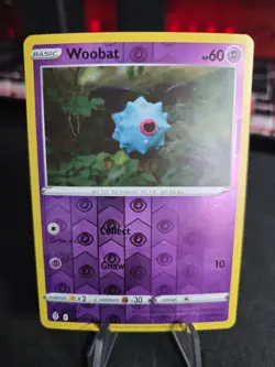 Woobat 068/203 Common Reverse Holo SWSH07: Evolving Skies Pokemon NM Yuka Morii - Image 1