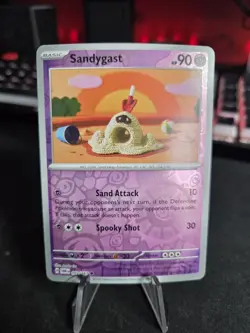 Sandygast 091/167 NM Reverse Holo Cool Asako Ito Crochet Beach Art Pokemon Card - Image 1