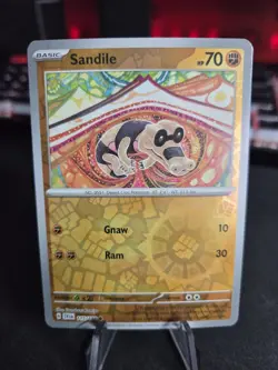 Sandile~Reverse Holo~ Tomokazu Komiya Gallery~ Pokemon Cards - Image 1