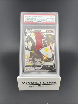 2020 POKEMON SWORD & SHIELD CHAMP'S PATH SECRET #079 FULL ART/CHARIZARD V PSA 10 - Image 1