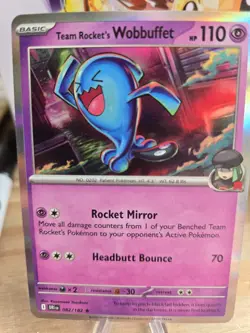 Pokemon TCG - Team Rocket's Wobbuffet 082/182 - Holo - Destined Rivals - Image 1