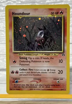 Houndour - 5/75 - Pokemon Neo Discovery Unlimited Holo SWIRL NM - Image 1