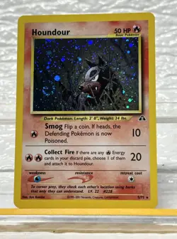 Houndour - 5/75 - Pokemon Neo Discovery Unlimited Holo SWIRL NM - Image 2