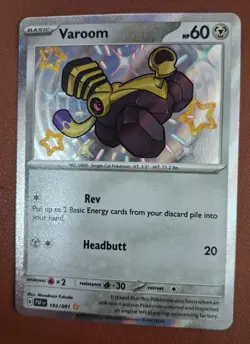 Pokemon TCG Varoom 192/091 Shiny Holo Rare - Paldean Fates NM/M - Pack Fresh - Image 1