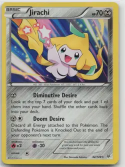 Pokemon Jirachi 42/108 Holo R Roaring Skies LP - Image 1