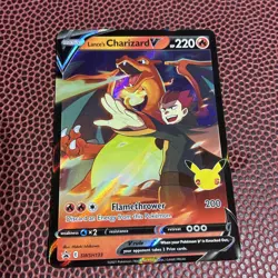 Pokemon TCG Lance's Charizard v SWSH133 Celebrations Black Star Promo Holo - Image 1