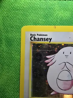 1999 POKEMON TCG BASE SET 3/102 CHANSEY UNLIMITED HOLO RARE [HP] - Image 3