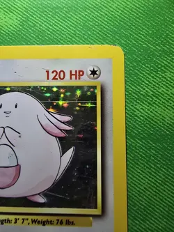 1999 POKEMON TCG BASE SET 3/102 CHANSEY UNLIMITED HOLO RARE [HP] - Image 4