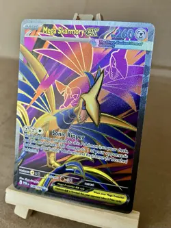 Pokemon Mega Skarmory EX POR-106/088 Full Art Mega Evolution Holo - Image 1