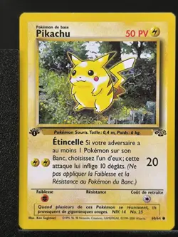 Carte Pokemon Pikachu 60/64 Edition 1 Ed 1 Jungle Wizards FRA - Image 2