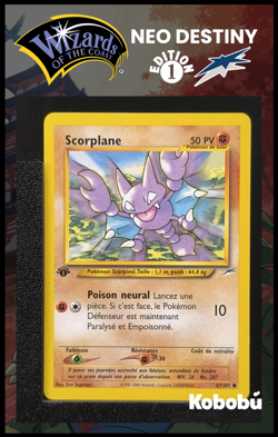 Carte Pokemon Scorplane 67/105 Edition 1 Ed 1 Neo Destiny Wizards FR - Image 1