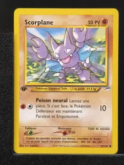 Carte Pokemon Scorplane 67/105 Edition 1 Ed 1 Neo Destiny Wizards FR - Image 2