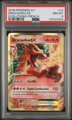 Carte Pokemon Dracaufeu EX 12/108 PSA 8 XY Evolutions FR ULTRA STRONG NEUF - Image 1