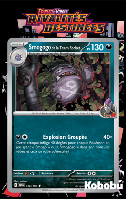 Carte Pokemon Smogogo 126/182 EV10 Rivalites Destinees DRI Ecarlate Violet - Image 1