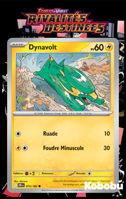 Carte Pokemon Dynavolt 075/182 EV10 Rivalites Destinees DRI Ecarlate Violet - Image 1