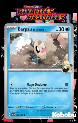 Carte Pokemon Barpau 052/182 EV10 Rivalites Destinees DRI Ecarlate Violet - Image 1
