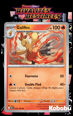Carte Pokemon Galifeu 041/182 EV10 Rivalites Destinees DRI Ecarlate Violet - Image 1