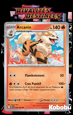 Carte Pokemon Arcanin 028/182 EV10 Rivalites Destinees DRI Ecarlate Violet - Image 1