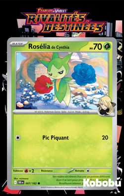Carte Pokemon Roselia 007/182 EV10 Rivalites Destinees DRI Ecarlate Violet - Image 1