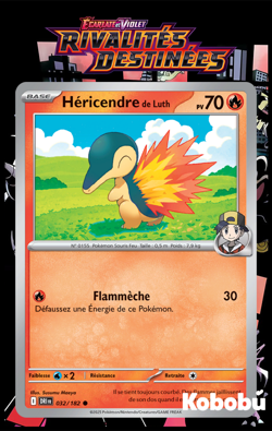 Carte Pokemon Hericendre 032/182 EV10 Rivalites Destinees DRI Ecarlate Violet - Image 1