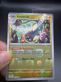 Eelektrik 031/086 Pokemon TCG Black Bolt Master Ball Holo Pattern - Image 1
