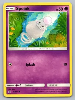 Pokemon TCG SM - Crimson Invasion Spoink 41/111 - Image 1