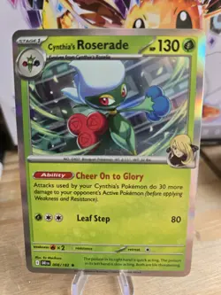Pokemon Scarlet & Violet Destined Rivals Cynthia’s Roserade Holo - Image 1