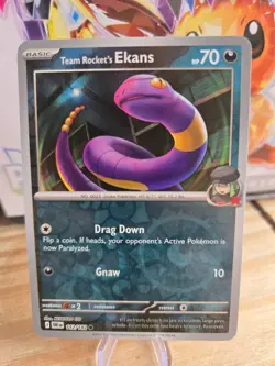 Team Rocket's Ekans 112/182 (Reverse Holo) Pokemon Destined Rivals - Image 1