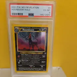 2001 POKEMON NEO REVELATION #8 HOUNDOOM-HOLO PSA 6 NEW CERT - Image 1