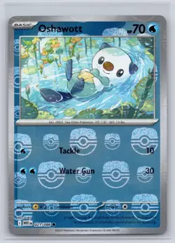 Oshawott (Master Ball Pattern) 021/086 Common White Flare Pokemon Near Mint - Image 1