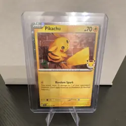 Pikachu 051 /162 Stamped 2026 Pokemon Day 30th Anniversary Promo Cosmos w/ SWIRL - Image 1