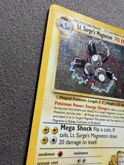 Pokemon Lt. Surge's Magneton Gym Heroes 8/132 Holo Rare Stage 1 HEAVY PLAY - Image 2