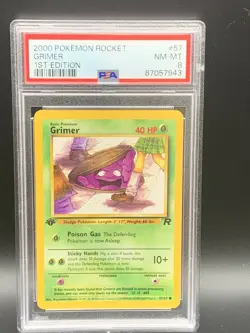 Grimer [1st Edition] #57 Pokemon Team Rocket PSA 8 - Image 1