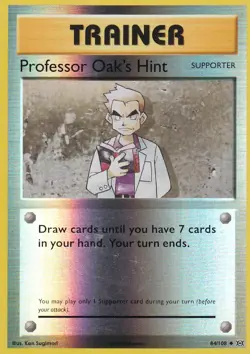 POKEMON - XY EVOLUTIONS - PROFESSOR OAK'S HINT - REVERSE HOLO 84/108 NM+ - Image 1