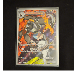 Pokemon TCG Team Rocket's Houndoom 130 HP IR Holo Full Art 191/182 Eng 2025 - Image 1