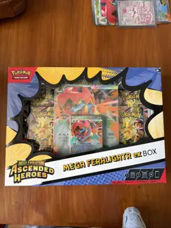 Pokemon TCG: Mega Evolution—Ascended Heroes Mega Feraligtr Ex Box - Image 1