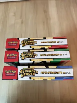 Pokemon TCG Ascended Heroes Mega Feraligatr Meganium Emboar Ex Box New & Sealed - Image 3