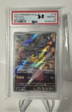 Pokemon TCG Scarlet & Violet Pikachu Card 173 SV2a Holo Japanese Edition Psa 10 - Image 2