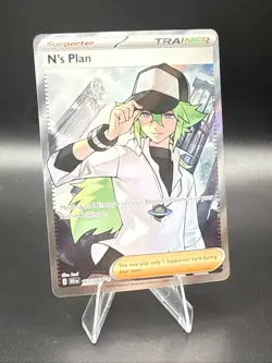 N’s Plan 163/086 Ultra Rare Full Art Pokemon S&V Black Bolt English - Image 1