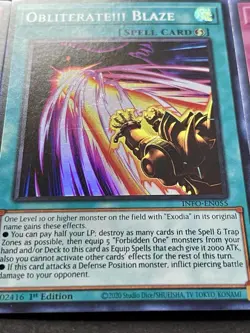 Exodia Full 5 Piece Set + Incarnate + Obliterate!!! + Blaze + Rage | YuGiOh! - Image 5