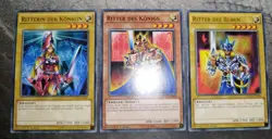 YU-GI-OH Ritter des Buben - Konigs - Ritterin Konigin - YGLD-DEB06 07 08 Set NM - Image 1