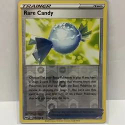 Rare Candy 180/202 Reverse Holo Pokemon Card Sword & Shield Base Set NM 2020 - Image 1